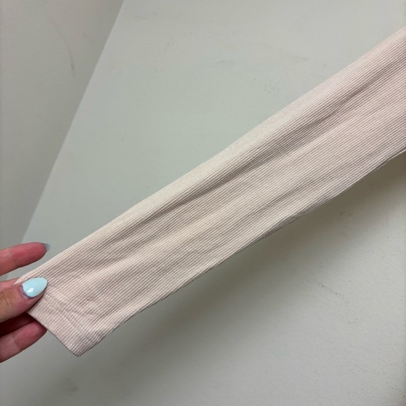 LNA Niamh Point Collar Rib Knit Top - Picture 3 of 11